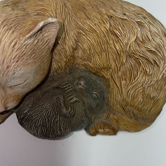 Resin Sleeping Kitten and Mouse Figurine - Picture 4 of 9